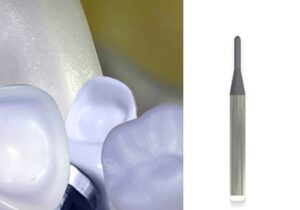 Versamill 5XS OEM Glass Ceramic Tool D2.5xL12x44.5 Electroplated Diamond Ballnose Grinding Bur.