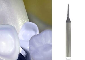 Versamill 5XS OEM Glass Ceramic Tool D0.6xL8x41 Electroplated Diamond Ballnose Grinding Bur.