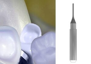 Versamill ax200/450/500(L) OEM Glass Ceramic Tool D0.6xL8x50 Electroplated Diamond Coated Ballnose Grinding Bur.